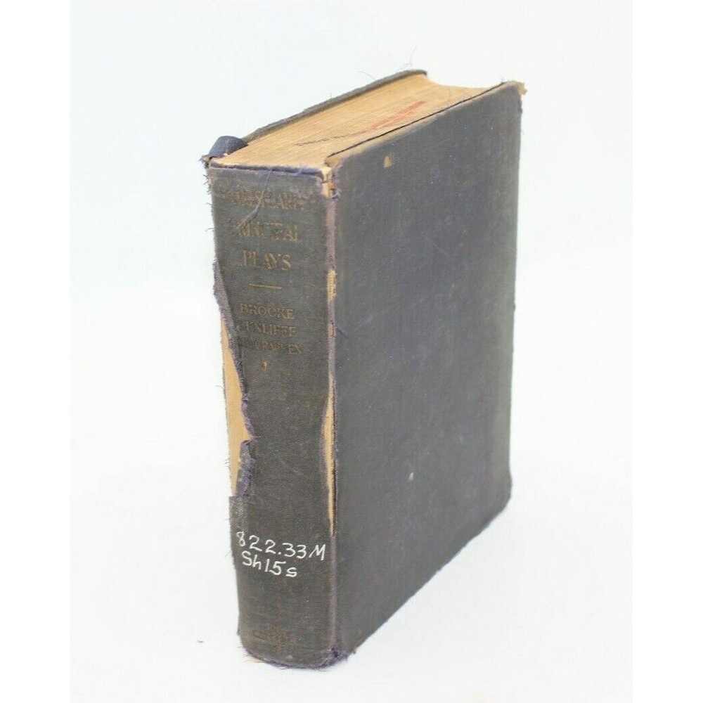1914 Shakespeare's Principal Plays Brooke Cunliffe MacCracken RARE 1st Edition